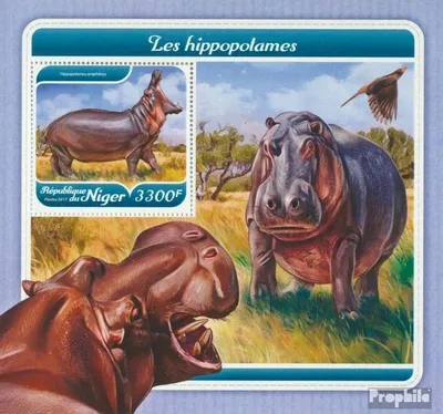 Produktbild von Briefmarken Niger 2017 Mi Block 785 (kompl. Ausg.) postfrisch Nilpferd