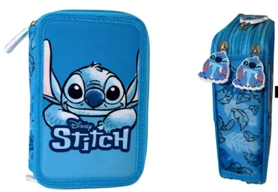 Produktbild von Disney Lilo und Stitch Abstract gefülltes 3-stöckiges Federmäppchen