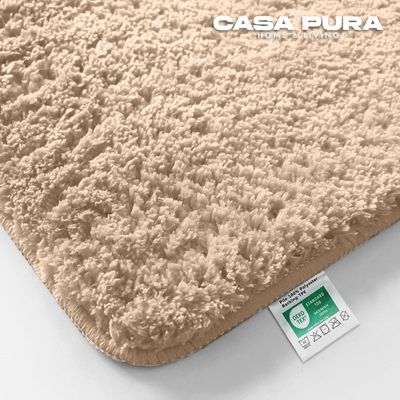 Badematten Sky extra flauschig viele Farben & Größen  Creme Beige 70 x 120 cm