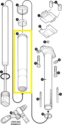 Obrázek produktu pro Crankbrothers Highline 7 Body dvouklíčové tělo, 31,6 mm, 150 mm, délka 467 mm