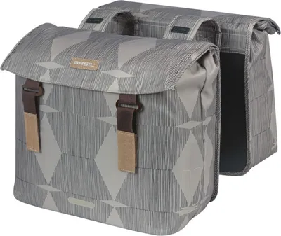 Image de Basil Sacoche double Elegance chateau taupe Taille 16x40x38 cm 40-49ltr.