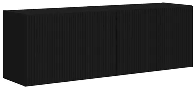 Produktbild von vidaXL TV-Wandschrank 2 stk. Schwarz Holzwerkstoff