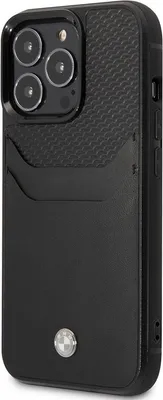 Produktbild von Etui Bmw Leder Kartenschlitz Na Iphone 14 Pro - Czarne