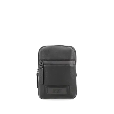 Produktbild von Jost RIGA Umhängetasche schwarz, 13x18x2 cm, wasserabweisend, vegan, 12 Fächer, reflektierend