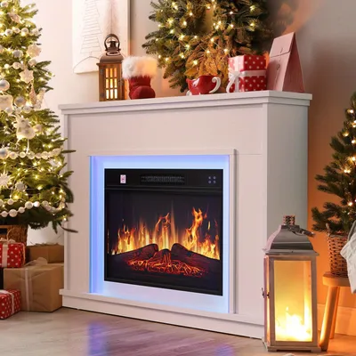 Obrázok produktu pre Elektrický krb – atmosféra krbu – otvorený krb – elektrický ohrievač – samostatne stojaci krb – 1800 W, rýchly ohrev