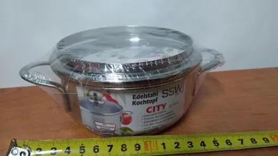 Zdjęcie produktu dla Garnek 0,6L. Ze Stali Nierdzewnej + Szklana Pokrywka Fi-12 City