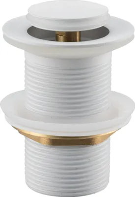 Produktbild von Balneo Stöpsel Klick-Klack Universell ohne Überlauf Messing 38 mm x G1 1/4 weiß