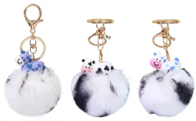 Image de Porte-clés avec pompon « Krówki Happy Color »