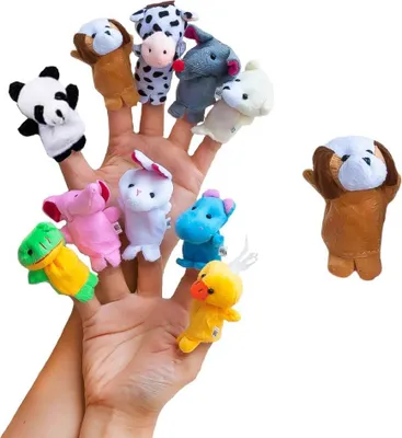 Produktbild von Oblique Unique Fingerpuppen Handpuppen Baby Tier Set zum Spielen und Lernen
