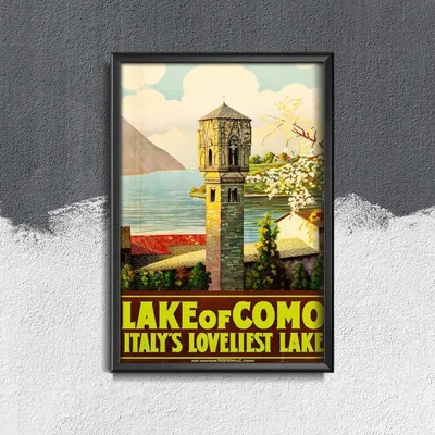 Produktbild von Poster - Canvas - Leinwand - 42 cm x 59,4 cm - Comer See