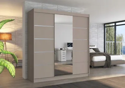Obrázek produktu pro Šatní skříň se zrcadlem 200 cm GAGRA - kašmír