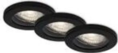 Produktbild von LED Einbauleuchten 3er Set GU10 IP65 5 W matt-schwarz Metall-Kunststoff Briloner