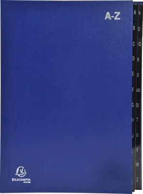 Image de Exacompta 8x Trieur rigide 24 compartiments alphabétiques- 24x34cm Bleu 57222E