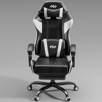Produktbild von Gaming-Stuhl - Bürostuhl - Computerstuhl - Werkstuhlstuhl - Drehstuhl - Verstellbare Kopfstütze und Rückenlehne