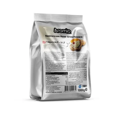 Produktbild von 1 kg Konditorcreme Pulver – Crème Pâtissière – Vanille-Puddingfüllung für Kuchen, Torten & Desserts