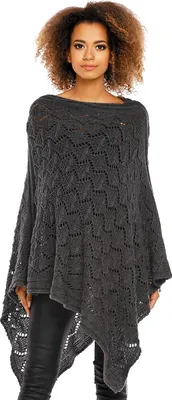Produktbild von PeeKaBoo Damen-Poncho Bassur graphit One size