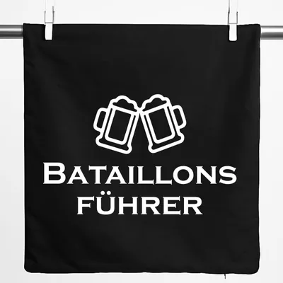 Produktbild von Huuraa Kissenbezug Bataillonsführer Schützenfest 40x40cm Black Baumwolle Dekokissenbezug Geschenkidee