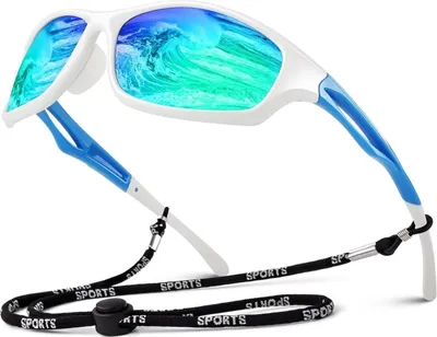 Image de LINVO Lunettes de soleil polarisées hommes TR90 Lunettes de sport protection UV400