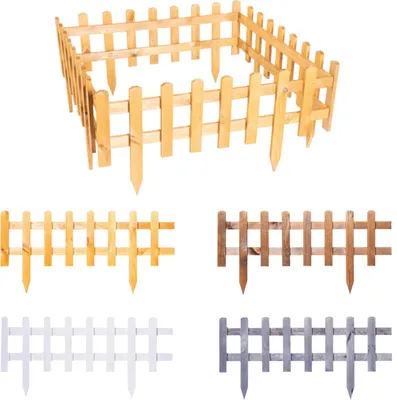 Produktbild von Steckzaun Holz Dunkelbraun H 40 x B 59,5 cm 1 Stück Beeteinfassung imprägniert für eine moderne Optik