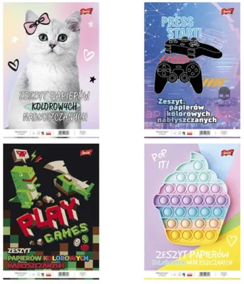 Zdjęcie produktu dla Unipap Zeszyt Papierów Kolorowych A4 - 10 Kartek, Idealny Do Kreatywnych Projektów