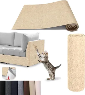Obrázok produktu pre Škrabadlo pre mačky 40 x 200 cm, béžové, odolné