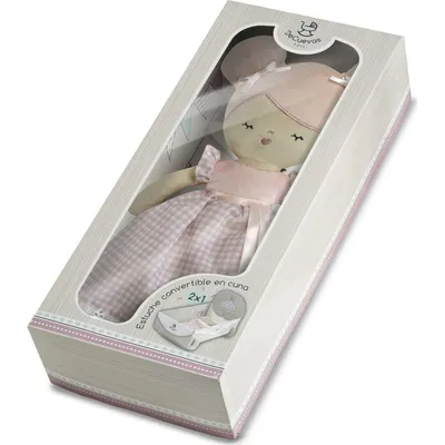 Produktbild von DeCuevas 20046 Plyšová panenka NIZA - 36 cm s kolébkou