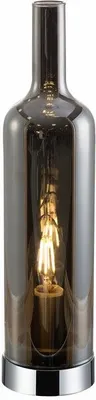 Zdjęcie produktu dla Lampa stołowa Bottle szaro-chromowana 1xE14x40W szkło wym:33x8,5x8,5cm IP20 Reality