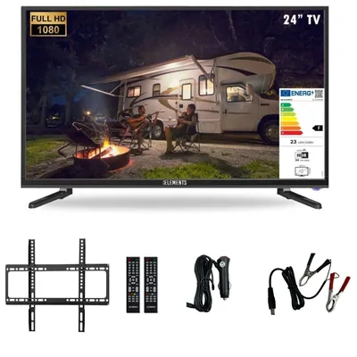 Produktbild von KB ELEMENT 24'' Zoll TV Fernseher DVB-T2 HD, Triple-Tuner Anschluss 220V + 12V