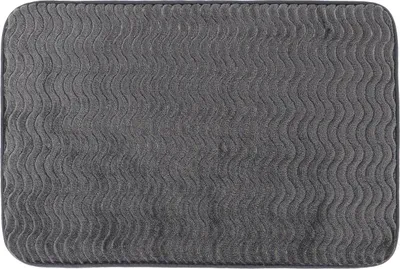 Zdjęcie produktu dla TENDANCE | Mata łazienkowa - BRAZI - 40x60 cm - Szara - Antypoślizgowa - Miękka - Szybkoschnąca