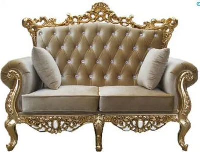 Productafbeelding van Tweezits Chesterfield-bank, koninklijke bekleding, fluweel, antiek design