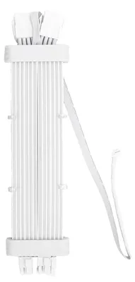 Image de Câble d'alimentation ARGB, 120 perles lumineuses, bande LED ARGB synchronisée 5 V, pour PC, carte mère, carte graphique, câble néon GPU-28 blanc, contrôleur SK3 blanc