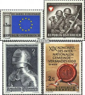 Produktbild von Briefmarken Österreich 1969 Mi 1292,1293,1302,1303 (kompl.Ausg.) postfrisch Sondermarken