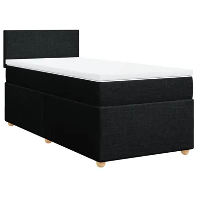 Produktbild von Boxspringbett mit Matratze Schwarz 90x200 cm Stoff