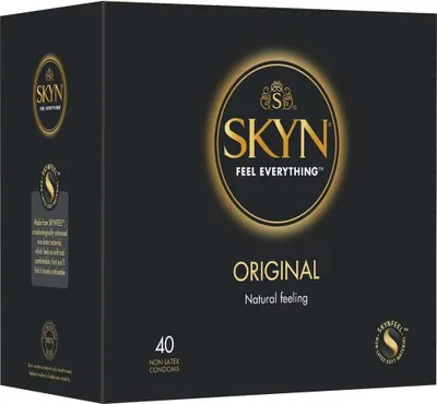 Immagine prodotto di 40 pezzi SKYN Original preservativi uomo Skynfeel senza lattice Wafer-thin larghezza 53mm