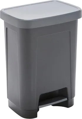 Produktbild von Famanu Mülleimer 25l mit Pedal und Deckel - Schwarz und Anthrazit