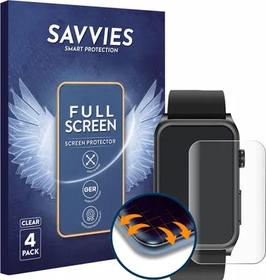 Produktbild von 4x Savvies Fullscreen Schutzfolie für Marsyu GE50 1.57" Displayschutz Folie Fullcover Klar Transparent