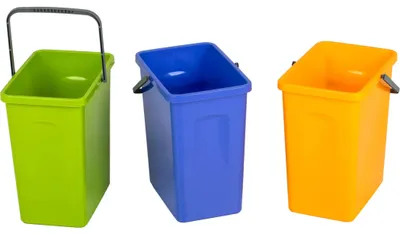 Imagen del producto de Contenedor amarillo BranQ 1309 para residuos, clasificación, reciclaje y almacenamiento ecológico