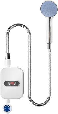Zdjęcie produktu dla Mały elektryczny przepływowy podgrzewacz wody Wyświetlacz temperatury LCD IPX4 Zestaw do szybkiego podgrzewania wody pod prysznicem