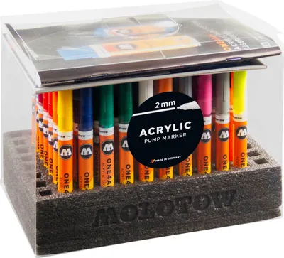 Produktbild von Molotow Acrylmarker ONE4ALL ACRYLIC 127HS 70er Display Set Complete, sortiert