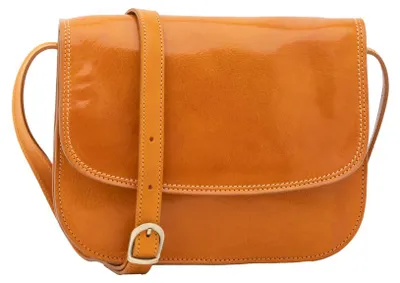 Immagine prodotto di Borsa a tracolla dei Fratelli, colore rosso, in vera pelle, modello 5513