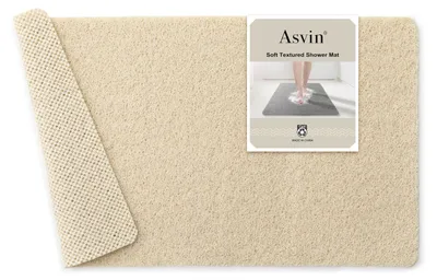 Productafbeelding van Badmat 61x40,6 cm, PVC Luffa, antislip, met afvoeropening, voor natte ruimtes