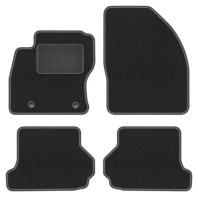 Obrázok produktu pre Velúrové autokoberce pre: Ford Focus MK2 2006-2010 (kabriolet) – sada 4 ks, grafitové, na mieru – Wielganizator LUX
