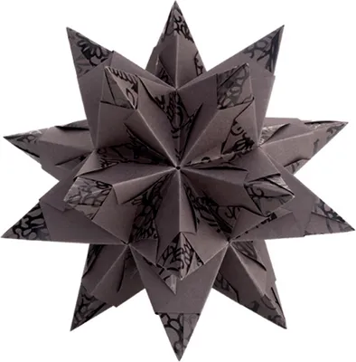 Zdjęcie produktu dla Folia Bascetta Star Christmas Star 3D Origamaster Folding Leaves Craft Kit, Rozmiar: 95x95mm; Kolor: Indian Dream Brown