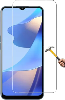 A screen protector is shown being tested with a hammer.