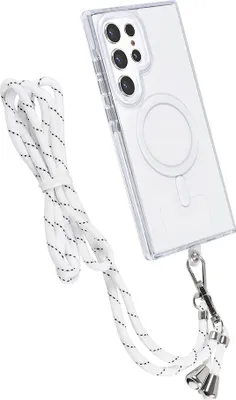 Obrázok produktu pre Puzdro na zadnú stranu TUNIQ pre Galaxy S24 Ultra – šnúrka na krk – Magsafe – biele