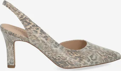 Produktbild von Peter Kaiser 79642 458, Peeptoes & Slingpumps in Braun kombiniert für Damen, Größe 38