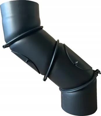 Produktbild von Ofenrohr 120 mm Bogen 4-Segment Stahlblech Kaminrohr Knie Bogen
