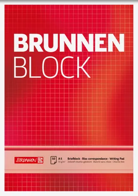 Produktbild von BRUNNEN Briefblock A5 70g kariert 1052428
