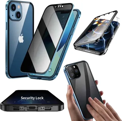 Image de Étui de protection en verre avec aimants des deux côtés pour Apple iPhone 15 Plus