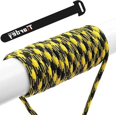 Immagine prodotto di Paracord da 4 mm, 100 piedi (31 m), corda in nylon a 9 fili - Corda in nylon per sopravvivenza all'aperto e campeggio - Capacità di carico fino a 250 kg
